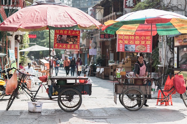 Local market scene, illustrating cultural encounters